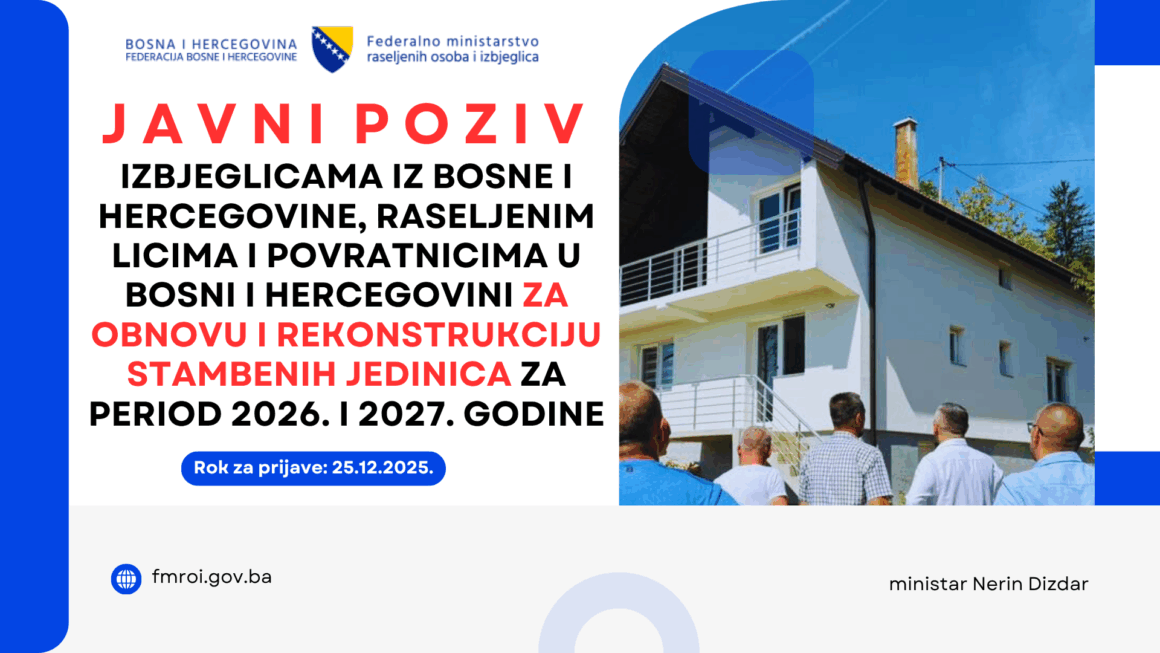 javni poziv izbjeglice bih obnova kuća